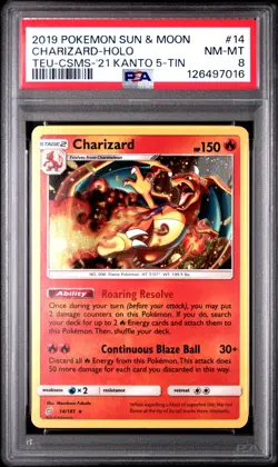 Pokemon 2019 Charizard Cosmos Holo 14/181 Costco Kanto PSA 8 - Image 1