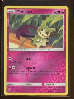 Mimikyu Reverse Holo Rare 112/181 Ex Sun Moon Team Up Pokemon - Image 1