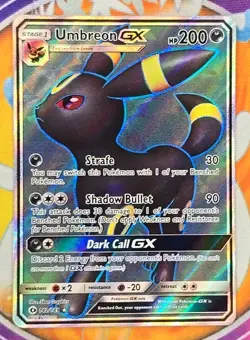 🔥Pokemon TCG Umbreon GX 142/149 Sun & Moon Base Full Art Ultra Rare Holo🔥📈 - Image 1