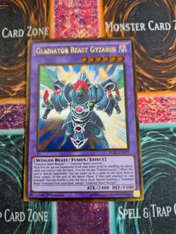 Yu-Gi-Oh! Gladiator Beast Gyzarus PGL2-EN079 Gold Rare 1st Edition Near Mint - Image 1