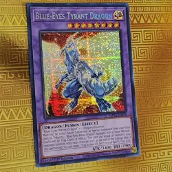 Blue-Eyes Tyrant Dragon MP23-EN019 Prismatic Secret Rare 1st Ed NM Yu-Gi-Oh - Image 1