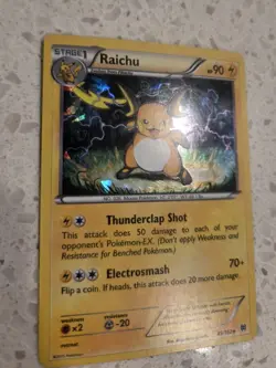 Raichu 49/162 - Cracked Ice Holo Deck Exclusives - XY BREAKtrough LP + FREE CARD - Image 2