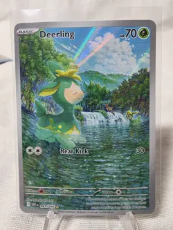 Pokemon TCG Deerling White Flare Illustration Rare Card 091/086 NM/M Condition - Image 1