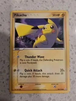 Pikachu Pokemon TCG Pikachu EX Holon Phantoms 78 Regular LP - Image 1