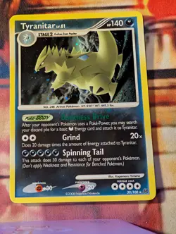 Tyranitar 30/100 Storm Front Deck Exclusive Cosmos Holo LP Pokemon - Image 1