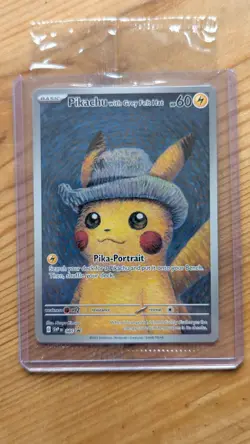 Pokemon Pikachu with Grey Felt Hat Promo SVP 085 Van Gogh Museum NM/M Sealed - Image 1