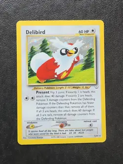 Delibird 5/64 Neo Revelation Unlimited Holo Foil Rare Pokemon TCG Card - Image 1