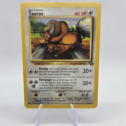 Tauros 47/64 1st Edition Vintage Jungle Regular Pokemon Card Uncommon - Image 1