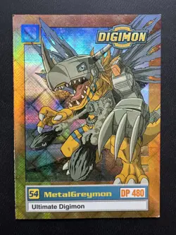 FOIL PRISM Digimon Card MetalGreymon U6 Upper Deck 1999 Holo Parallel 54 DP 480 - Image 1