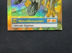 FOIL PRISM Digimon Card MetalGreymon U6 Upper Deck 1999 Holo Parallel 54 DP 480 - Image 3