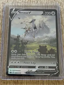 Arceus V SWSH204 Ultra Rare Black Star Promo Pokemon Card - Image 1