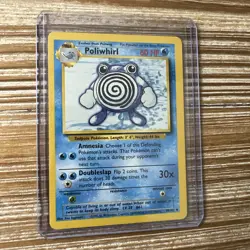 Poliwhirl 38/102 Base Set Off Center Pokemon Card OC Near Mint - Image 1