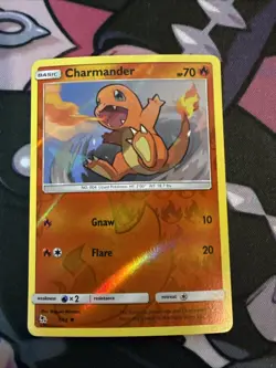 Pokemon TCG Hidden Fates Reverse Holo Charmander 7/68 - Image 1