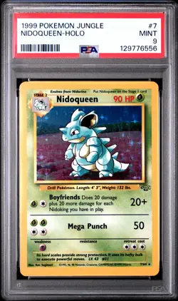 1999 POKEMON JUNGLE #7 NIDOQUEEN-HOLO PSA 9 - Image 1