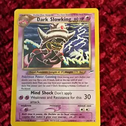 Pokemon TCG Dark Slowking 20/105 Neo Destiny Rare Regular Stage 1 60 HP English - Image 1
