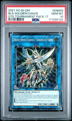 Yugioh Black Luster Soldier - Soldier of Chaos OP17-EN003 Ultimate Rare PSA 10 - Image 1