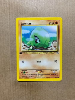 1st Edition Larvitar 57/75 Neo Discovery - Common Pokemon Card - NM - Image 1