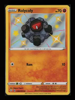 Rolycoly SV067/SV122 Shiny Holo Rare Shining Fates: Shiny Vault Pokemon Card - Image 1