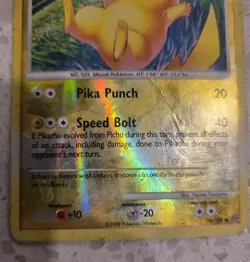 Damaged Pikachu 70/100 Reverse Holo Stormfront Nintendo Pokemon Tcg Card - Image 2