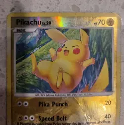 Damaged Pikachu 70/100 Reverse Holo Stormfront Nintendo Pokemon Tcg Card - Image 3