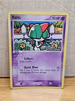 Ralts 81/113 EX Delta Species Reverse Holo Stamped Pokemon Card TCG - Image 1