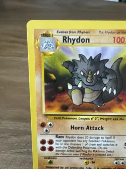 Pokemon TCG Rhydon Jungle Unlimited Edition Uncommon Card 45/64 - Image 2
