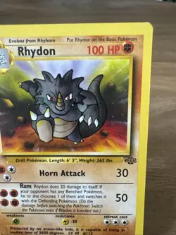 Pokemon TCG Rhydon Jungle Unlimited Edition Uncommon Card 45/64 - Image 3