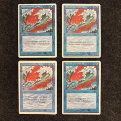 Blue Elemental Blast x4 (1x Revised, 3x 4th Edition) - LP/MP - Vintage - MTG - Image 1