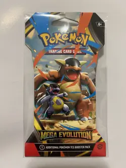 1x Pokemon TCG Mega Evolution Sleeved Booster Pack With Sleeve Protection - Image 1