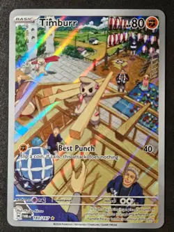 Sv06: Twilight Masquerade Pokemon TCG Timburr Illustration Rare 183/167 (1C) - Image 1