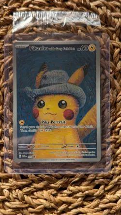 Pokemon Pikachu with Grey Felt Hat Promo SVP 085 Van Gogh Museum NM/M Sealed - Image 1