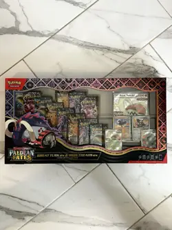 Pokemon TCG Paldean Fates Great Tusk & Iron Treads ex Premium Collection Sealed - Image 1