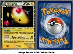 2010 Pokemon, Heartgold & Soulsilver, #105/123 Ampharos Prime, Ultra R, Spanish - Image 1