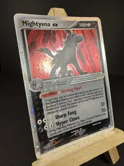 Mightyena ex 101/110 Pokemon 2006 Holon Phantoms Holo Rare SWIRL English NM - Image 3