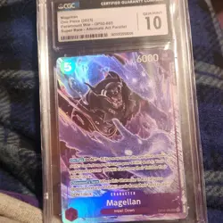 Bandai Magellan OP02-085 Paramount War Super Rare Alt Art One Piece CGC 10 - Image 1