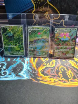Pokemon S&V 151 Bulbasaur, Ivysaur & Venusaur Ex Art Rare 3 Card English Lot NM - Image 1