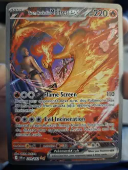 Pokemon TCG Team Rockets Moltres EX Holo Card 229/182 Sir Destined Rivals NM - Image 1