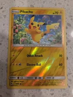 Pikachu 19/68 Hidden Fates Reverse Holo Near MINT Pokemon Tcg Card + Free Gift - Image 1