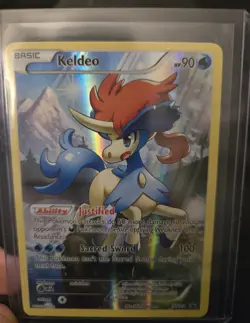 Pokemon TCG Keldeo XY118 XY Black Star Promo Full Art Holo Card NM Condition - Image 1