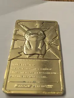 Pokemon™ Special Edition 23 karat Gold-Plated Trading Card #25 PIKACHU - Image 2