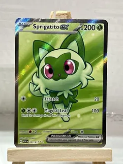Pokemon TCG Sprigatito EX Full Art Card 251/217 Ascended Heroes Ultra Rare NM - Image 1
