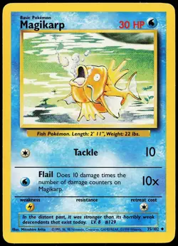 Magikarp 35/102 Uncommon Base Set Pokemon Card - Image 1