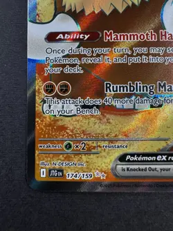 Pokemon TCG Mamoswine EX 174/159 Journey Together English NM - Image 4