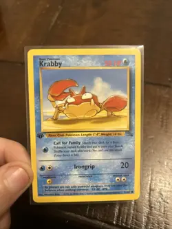 Pokemon TCG Krabby Fossil 51 Regular 1st Edition - Image 1