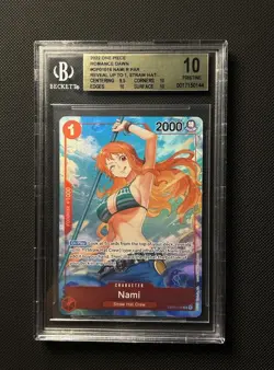 One piece TCG Nami (Parallel) - Romance Dawn (OP01) - BGS 10 Pristine - Image 1