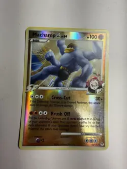 LP/MP Machamp GL 46/111 Reverse Holo Platinum Rising Rivals Pokemon card English - Image 1
