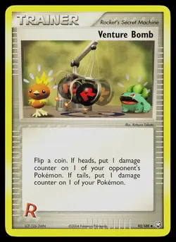 Pokemon Card - Venture Bomb Team Rocket Returns 93/109 Uncommon - Image 1
