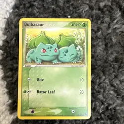 Pokemon Bulbasaur POP Series 2 012/17 40 HP Common Basic Card Bite Razor Leaf - Image 1