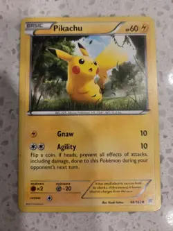 Pikachu 48/162 Breakthrough Regular Pokemon Tcg Card 60HP English + Free Gift - Image 1