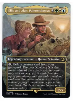 MTG Ellie and Alan, Paleontologists (Borderless,10) Univ. Beyond: Jurassic (REX) - Image 1